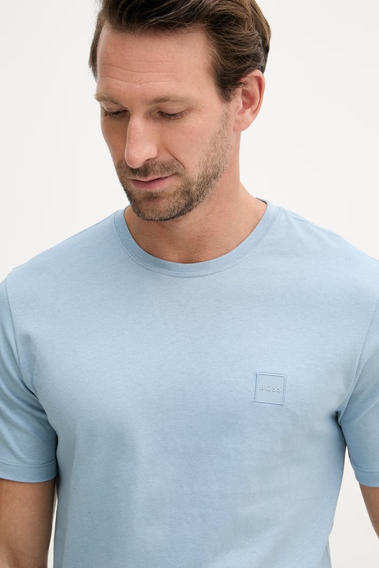 BOSS Orange футболка для бігу чоловіча бавовняна Tales блакитний 50508584