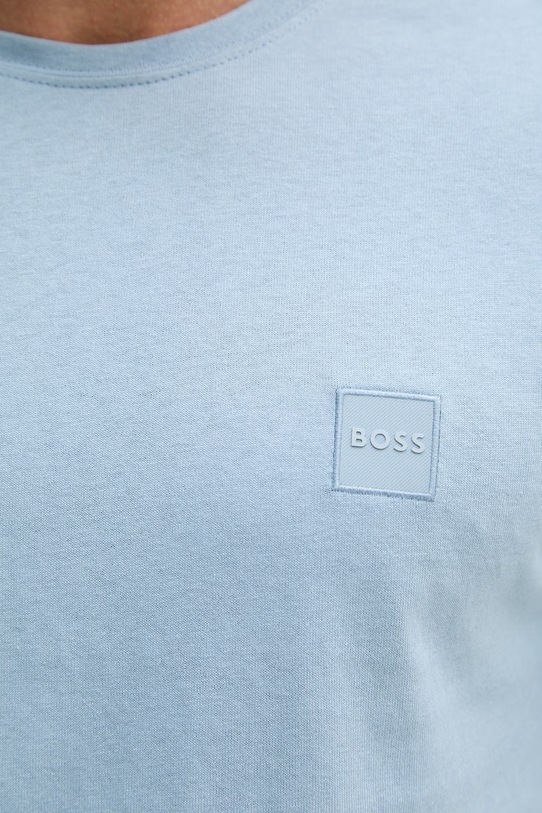 BOSS Orange футболка для бігу чоловіча бавовняна Tales 50508584 блакитний