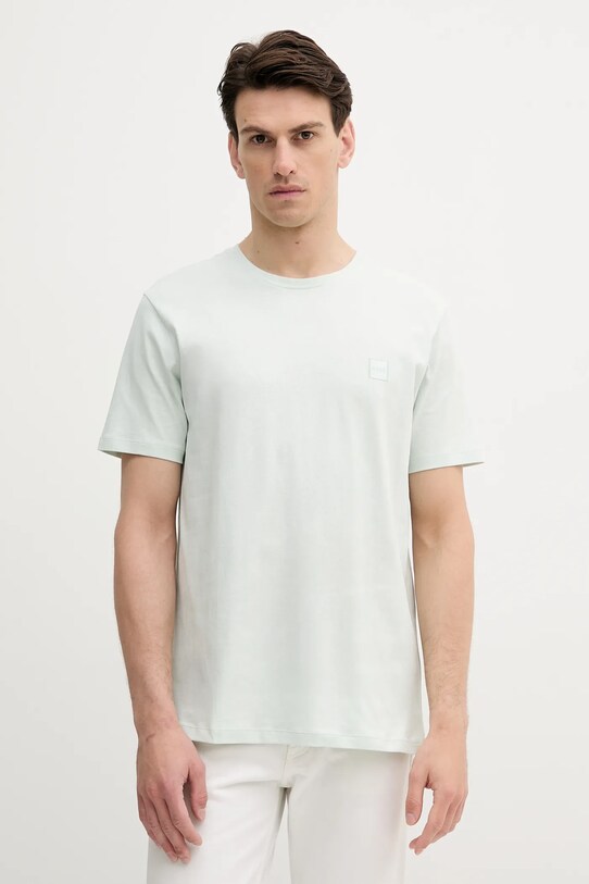 BOSS Orange t-shirt bawełniany bawełna zielony 50508584