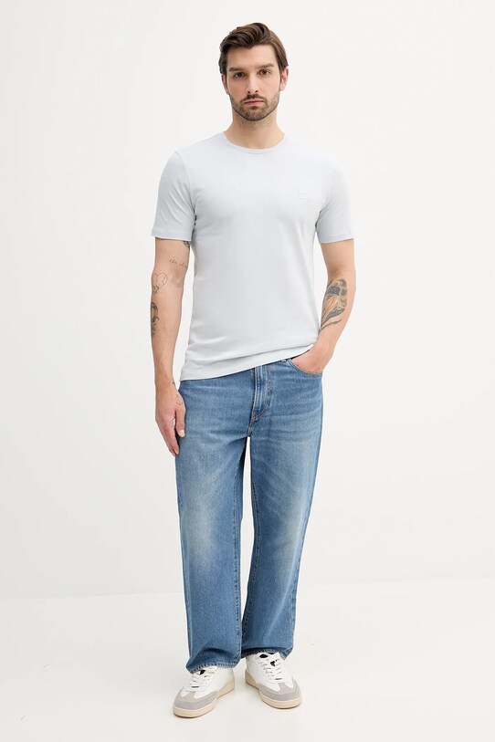 BOSS Orange pamut póló 50508584 szürke AA00