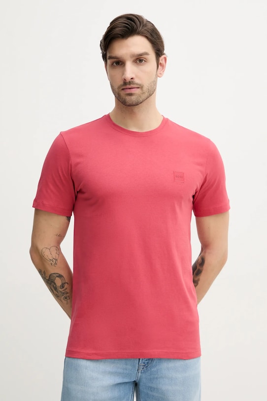 Bavlněné tričko BOSS Orange Tales červená 50508584