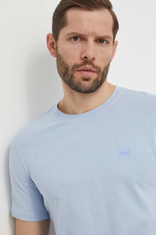 BOSS Orange t-shirt bawełniany bawełna niebieski 50508584