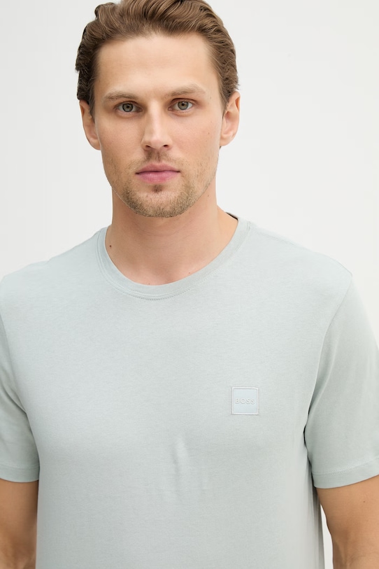 BOSS Orange t-shirt bawełniany Tales turkusowy 50508584