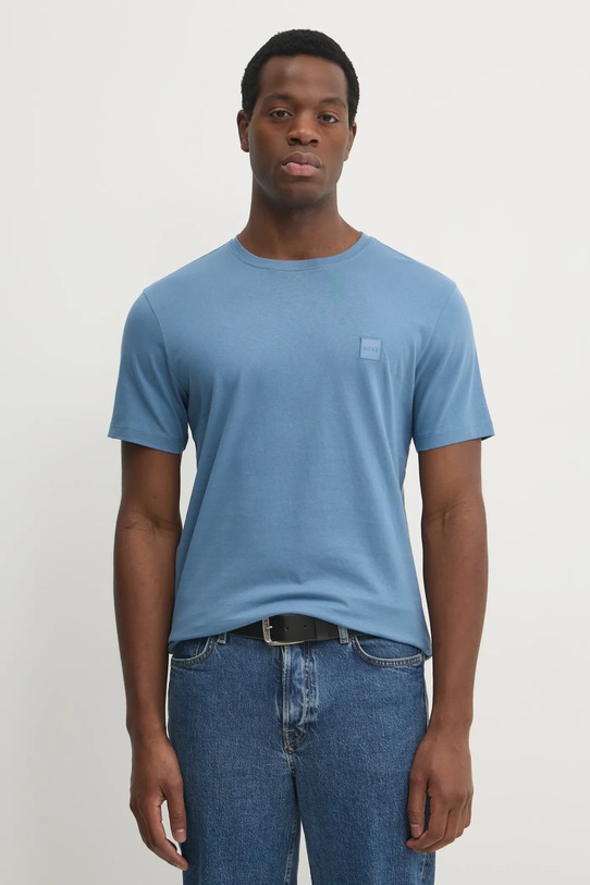 BOSS Orange tricou din bumbac Tales albastru 50508584