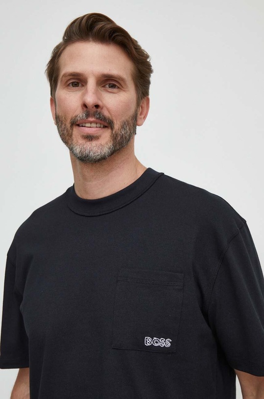 BOSS Orange t-shirt bawełniany bawełna czarny 50509452