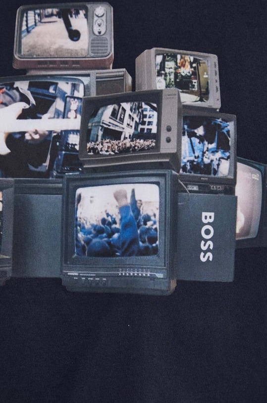 BOSS Orange t-shirt bawełniany 50509892 granatowy