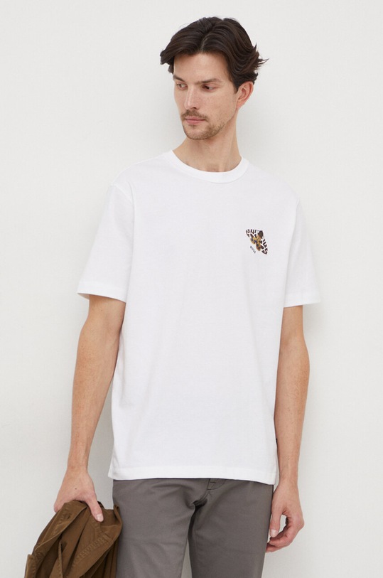 BOSS Orange t-shirt bawełniany nadruk beżowy 50509904