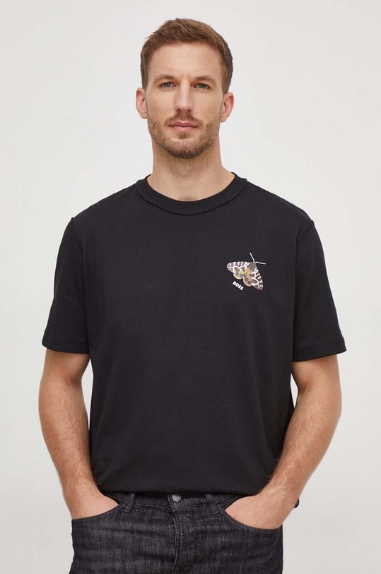 BOSS Orange t-shirt bawełniany nadruk czarny 50509904