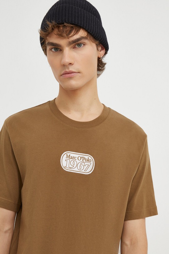 Marc O'Polo t-shirt bawełniany regular zielony 420201651028