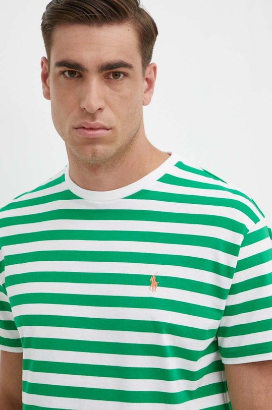 Βαμβακερό μπλουζάκι Polo Ralph Lauren πράσινο 710926999