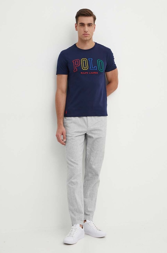 Polo Ralph Lauren t-shirt bawełniany 710929077 granatowy SS24