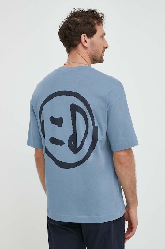 Odzież Drykorn t-shirt bawełniany ANAYO_GD 49295.520155 niebieski