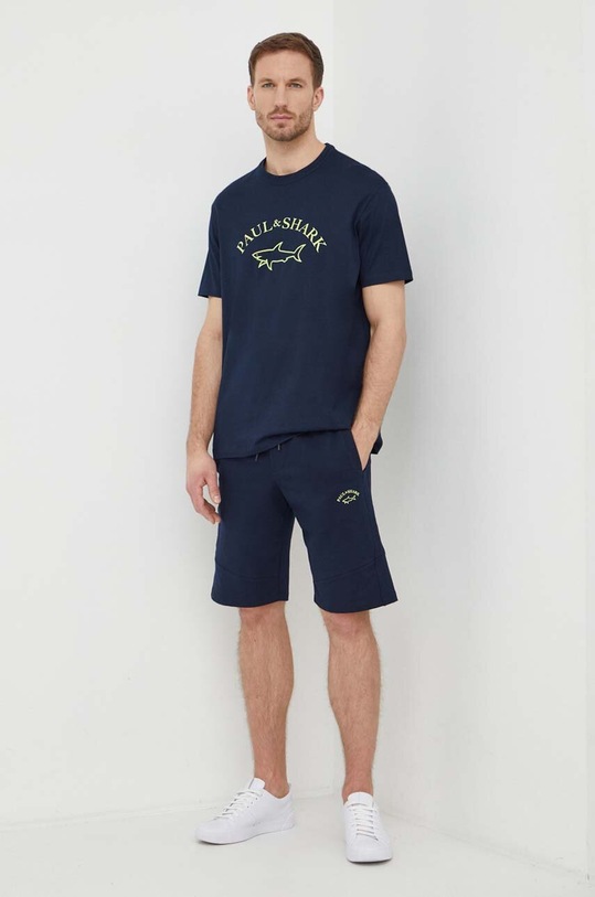 Paul&Shark t-shirt bawełniany 24411057 granatowy SS24