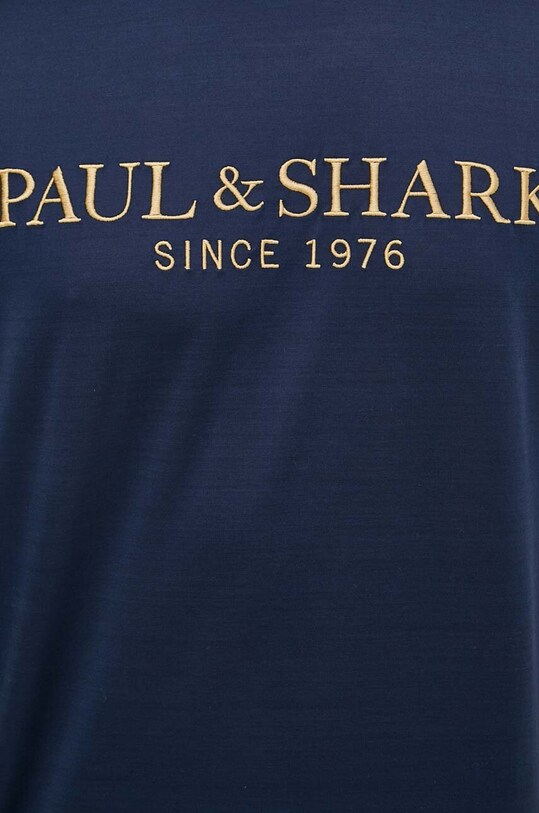 Хлопковая футболка Paul&Shark 24411020 тёмно-синий
