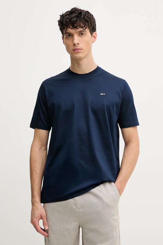 Paul&Shark t-shirt bawełniany bawełna granatowy 24411021