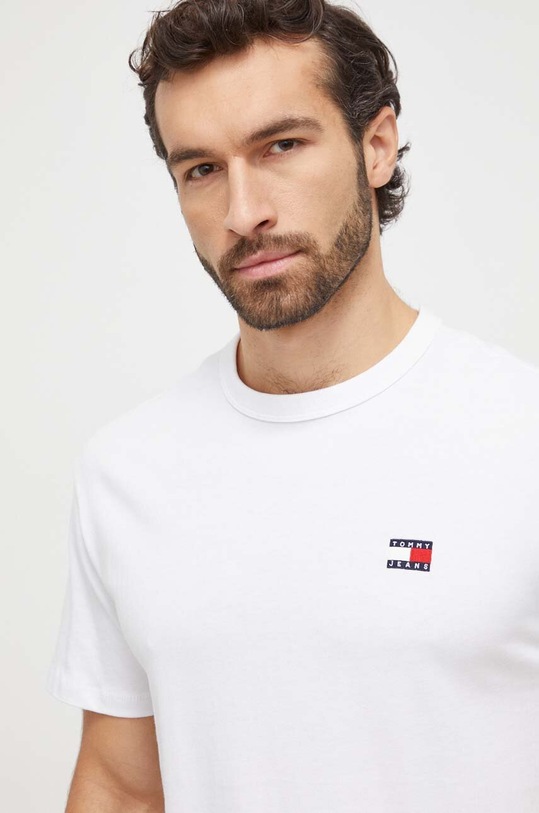 Odzież Tommy Jeans t-shirt bawełniany DM0DM17995 biały