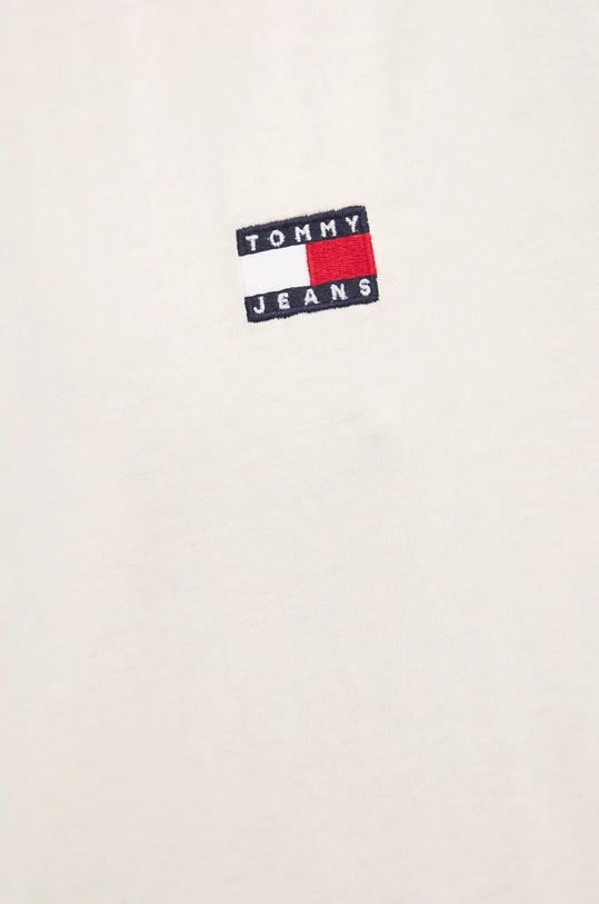 Хлопковая футболка Tommy Jeans бежевый DM0DM17995
