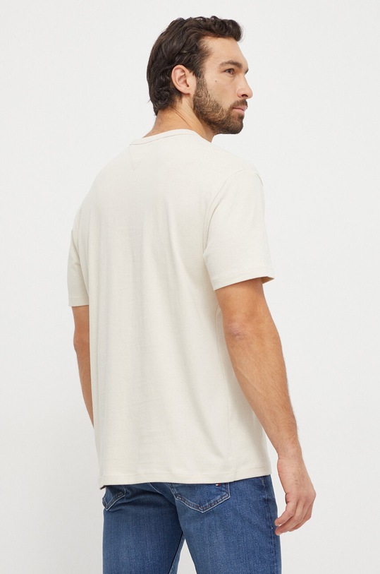 Tommy Jeans t-shirt bawełniany DM0DM17995 beżowy AW24