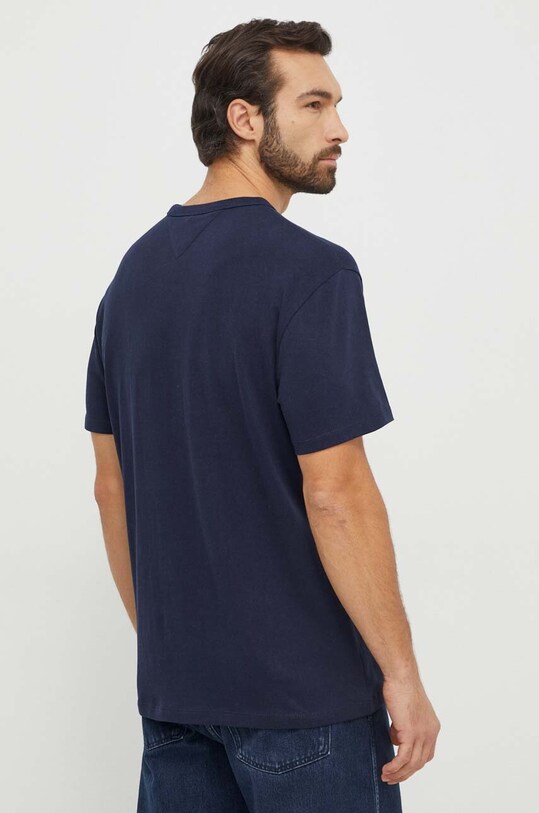 Îmbrăcăminte Tommy Jeans tricou din bumbac DM0DM17995 bleumarin