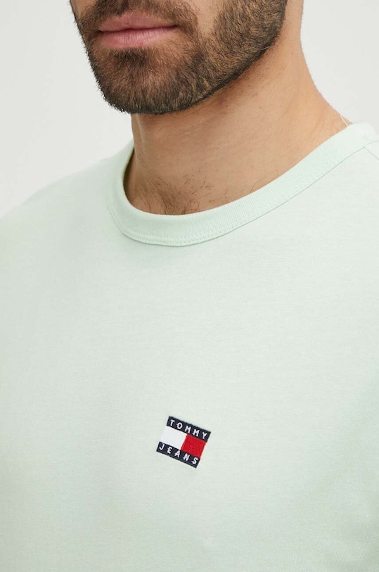 Tommy Jeans t-shirt bawełniany zielony DM0DM17995