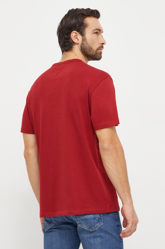 Tommy Jeans t-shirt bawełniany DM0DM17995 bordowy AW24