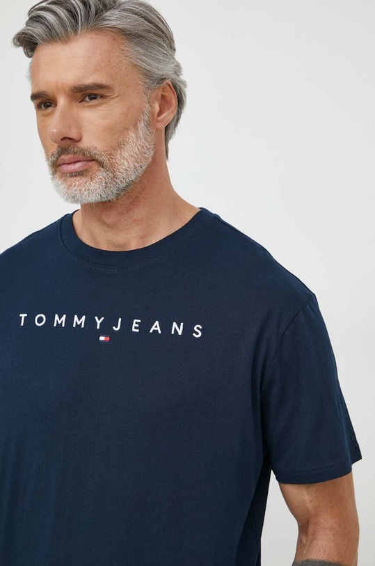 Odzież Tommy Jeans t-shirt bawełniany DM0DM17993 granatowy
