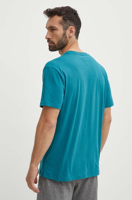 Tommy Jeans t-shirt bawełniany DM0DM17993 turkusowy SS24