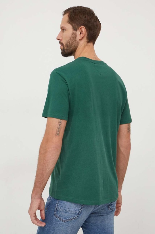 Odzież Tommy Jeans t-shirt bawełniany DM0DM17993 zielony