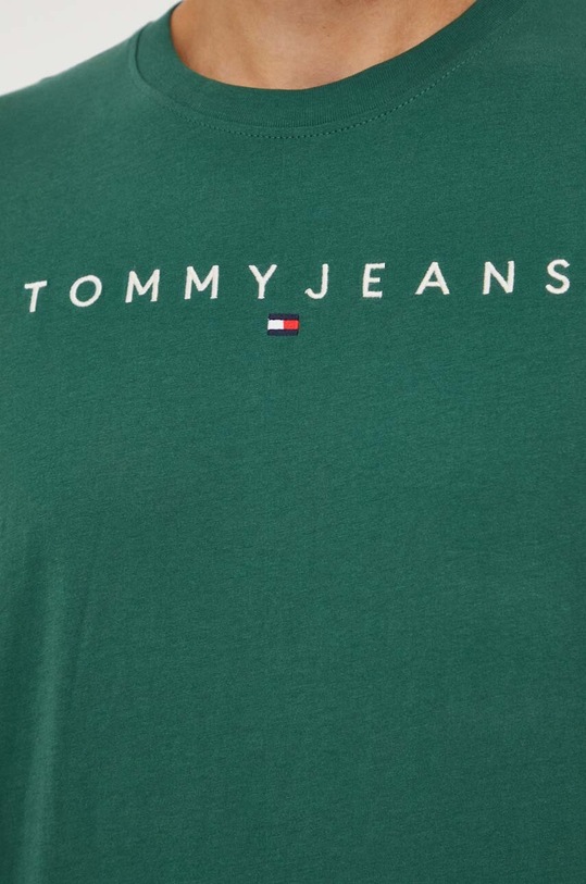 Tommy Jeans t-shirt bawełniany zielony DM0DM17993