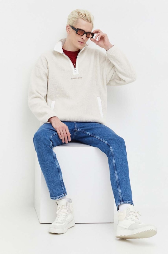 Tommy Jeans t-shirt bawełniany DM0DM17993 bordowy SS24