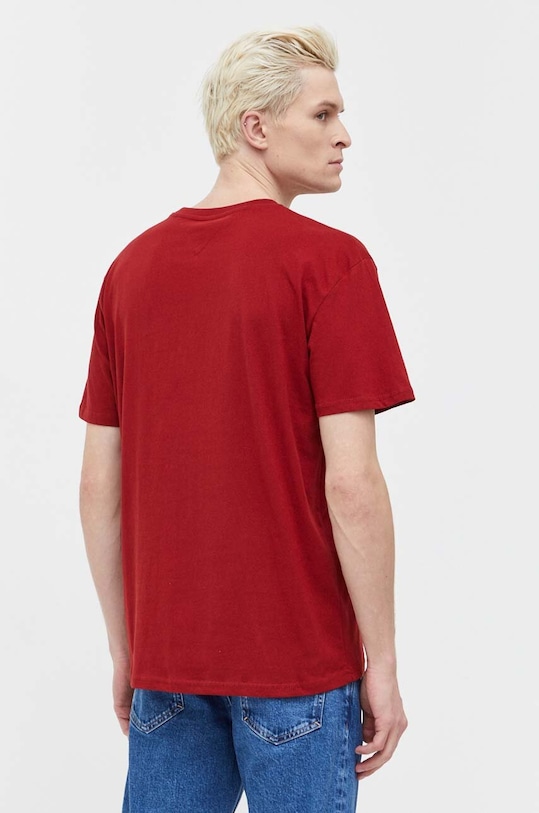 Odzież Tommy Jeans t-shirt bawełniany DM0DM17993 bordowy