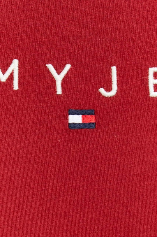 Tommy Jeans t-shirt bawełniany DM0DM17993 bordowy