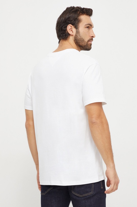 Tommy Jeans t-shirt bawełniany DM0DM17994 biały SS24