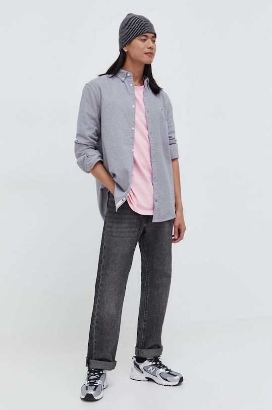 Tommy Jeans t-shirt bawełniany DM0DM17994 różowy SS24