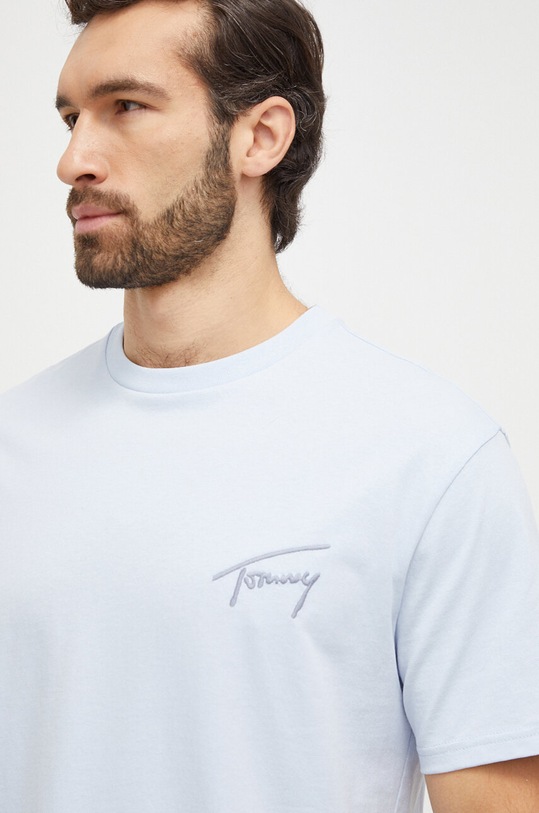 Odzież Tommy Jeans t-shirt bawełniany DM0DM17994 niebieski