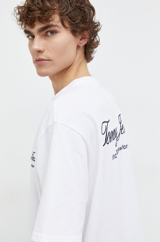 Tommy Jeans t-shirt bawełniany DM0DM18273 biały