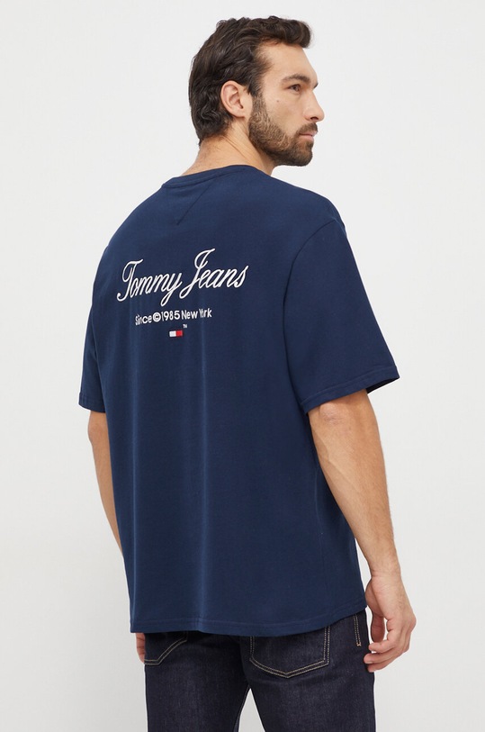 Tommy Jeans t-shirt bawełniany DM0DM18273 granatowy SS24