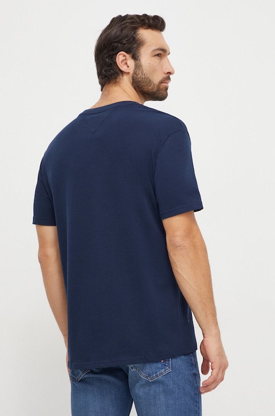 Tommy Jeans tricou din bumbac DM0DM18274 bleumarin SS24