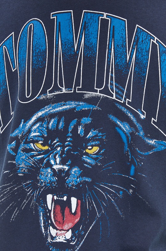 Bavlněné tričko Tommy Jeans námořnická modř DM0DM18281