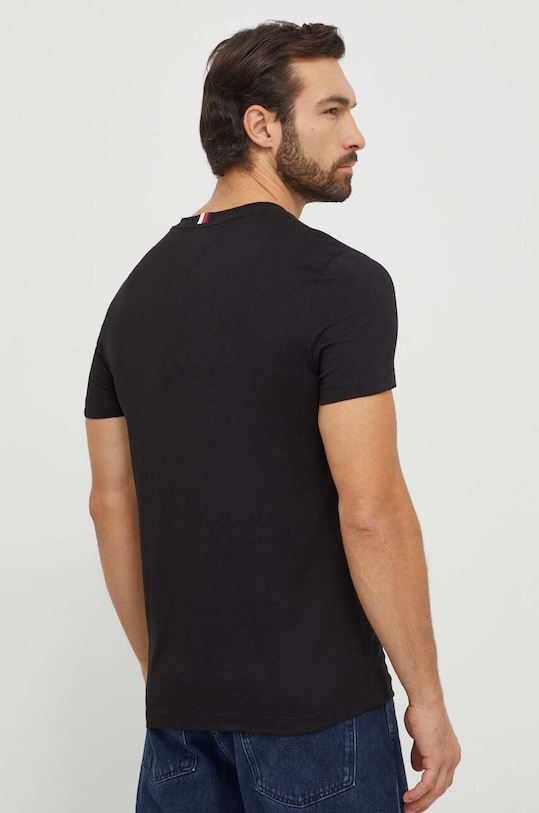 Odzież Tommy Hilfiger t-shirt bawełniany MW0MW33687 czarny