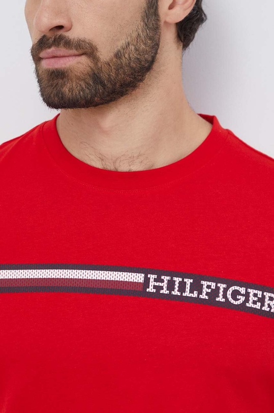 Tommy Hilfiger t-shirt bawełniany czerwony MW0MW33688