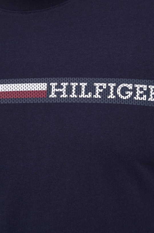 Bavlnené tričko Tommy Hilfiger tmavomodrá MW0MW33688