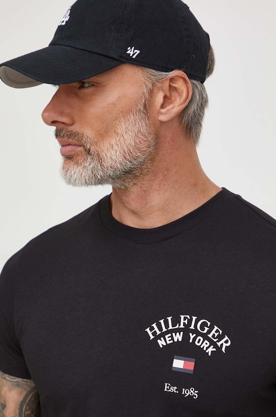 Tommy Hilfiger t-shirt bawełniany czarny MW0MW33689