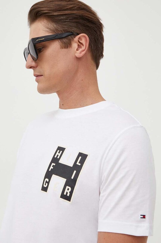Tommy Hilfiger t-shirt bawełniany biały MW0MW33893