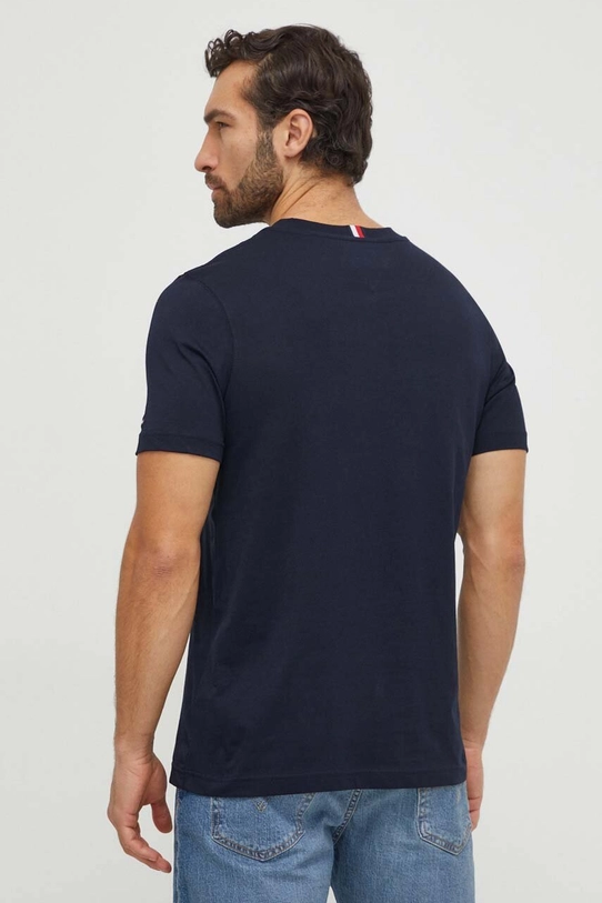 Tommy Hilfiger tricou din bumbac MW0MW33893 bleumarin SS24