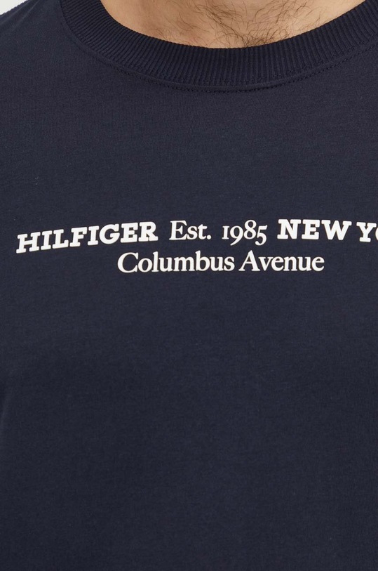 Bavlnené tričko Tommy Hilfiger tmavomodrá MW0MW33895
