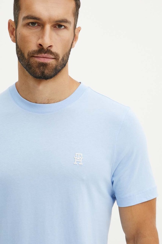Bavlnené tričko Tommy Hilfiger modrá MW0MW33987