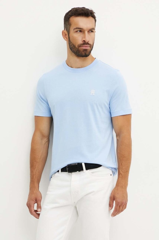 Oblečenie Bavlnené tričko Tommy Hilfiger MW0MW33987 modrá