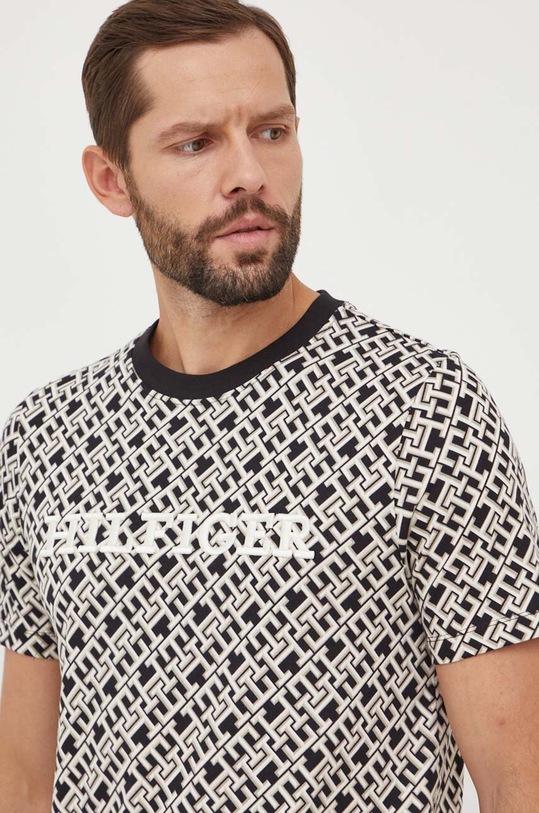 Tommy Hilfiger t-shirt bawełniany MW0MW34187 czarny SS24