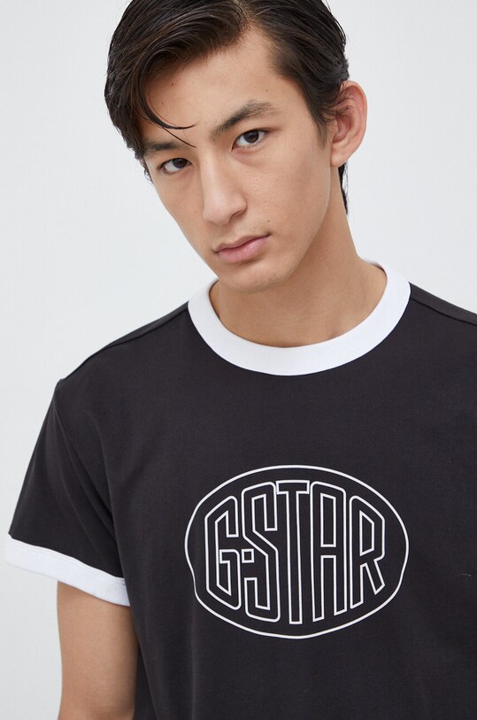 G-Star t-shirt bawełniany czarny D23900.336